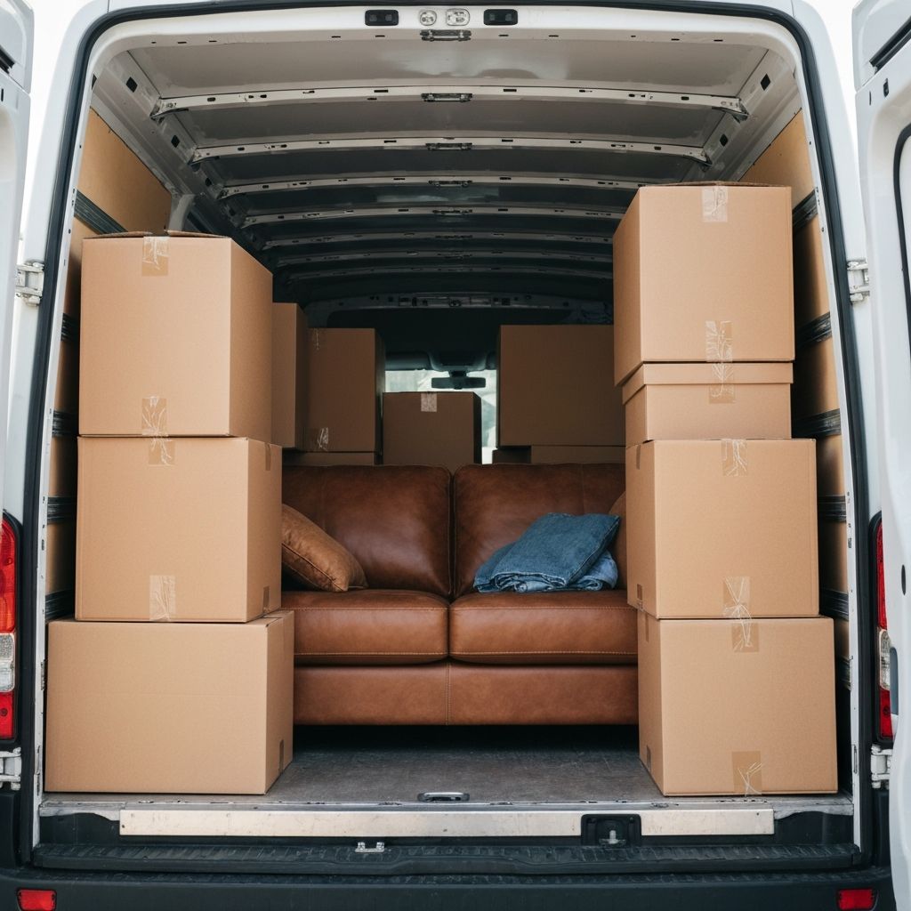 Furniture being loaded into van